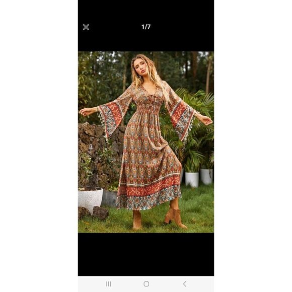 GYPSY PAISLEY MAXI DRESS - Picture 10 of 12